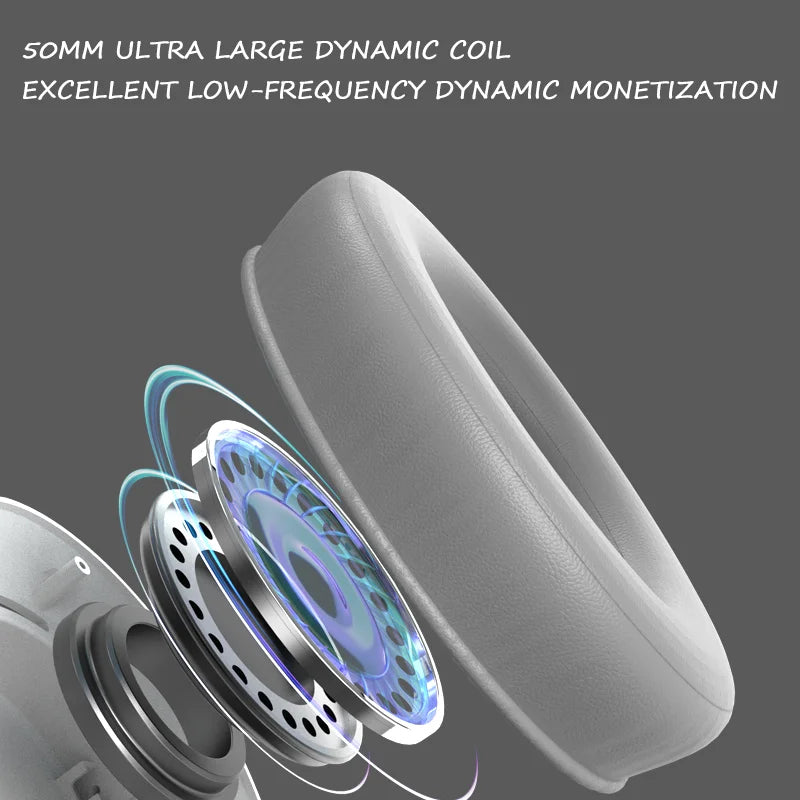 LDON Wireless Headphones Bluetooth 5.3 Hi-Res Audio Over Ear Headset Earphones - TechSmartX