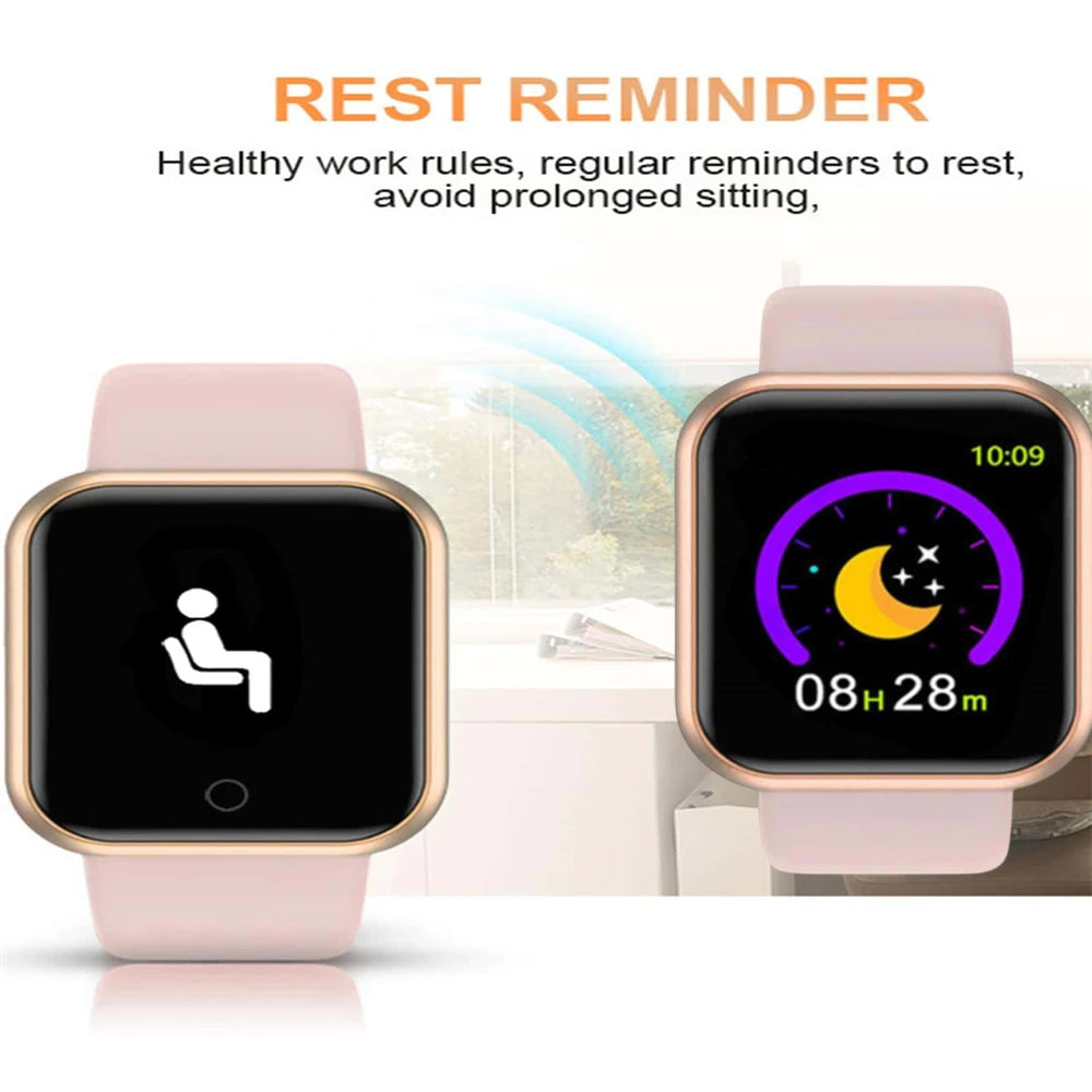 Smartwatch Men Women Wristwatches Smart Watch Message Fitness Monitor Bracelet Birthday Gift Electronic Clock For Android IOS - TechSmartX