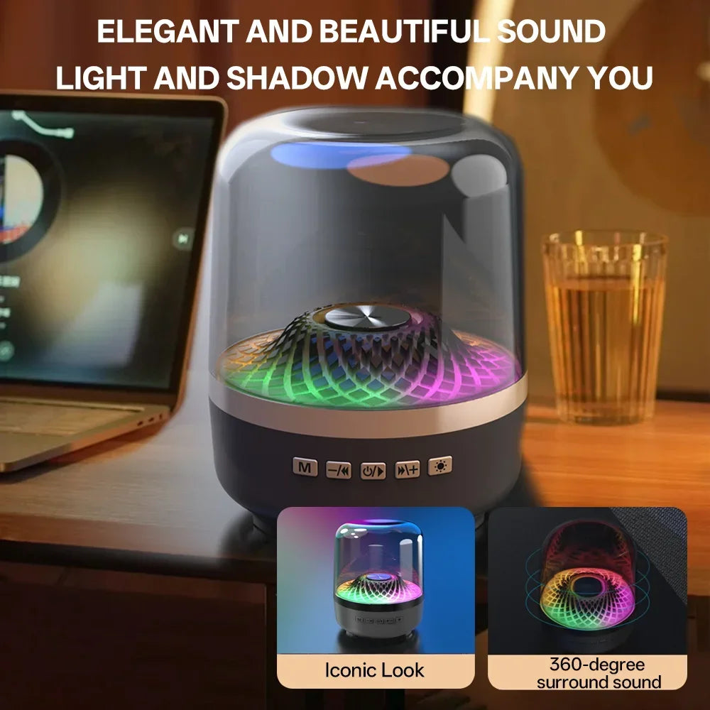 Portable Wireless Soundbar Bluetooth 5.3 Home Theater Speaker Subwoofer Hi-Fi Acoustic Breathing Lamp for Android IOS - TechSmartX