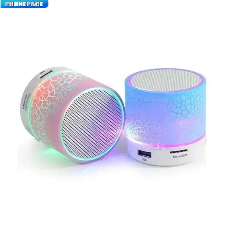 PHONEPACE A9 Bluetooth Speaker  Mini  Crack LED SD Card USB Subwoofer Portable MP3 Music Sound Column for PC Mobile Phone Etc. - TechSmartX