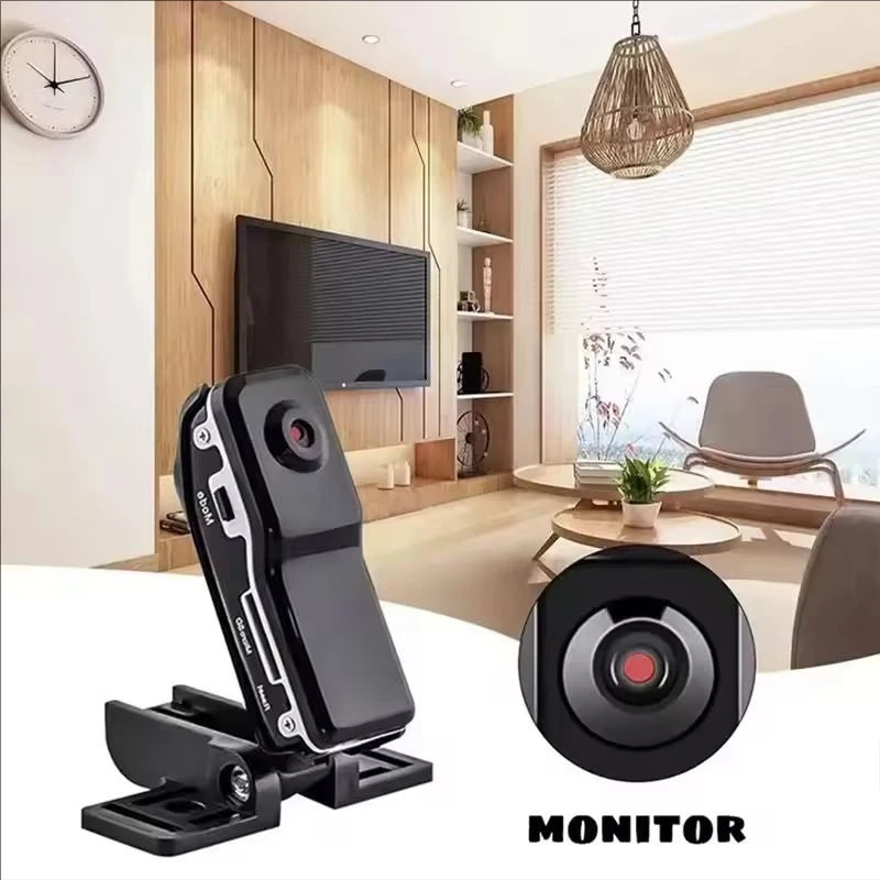 Portable Mini HD DV Camera Body Camcorder Mount Video Recorder Nanny Security Cam Sports DVR Webcam for Home Office Security - TechSmartX