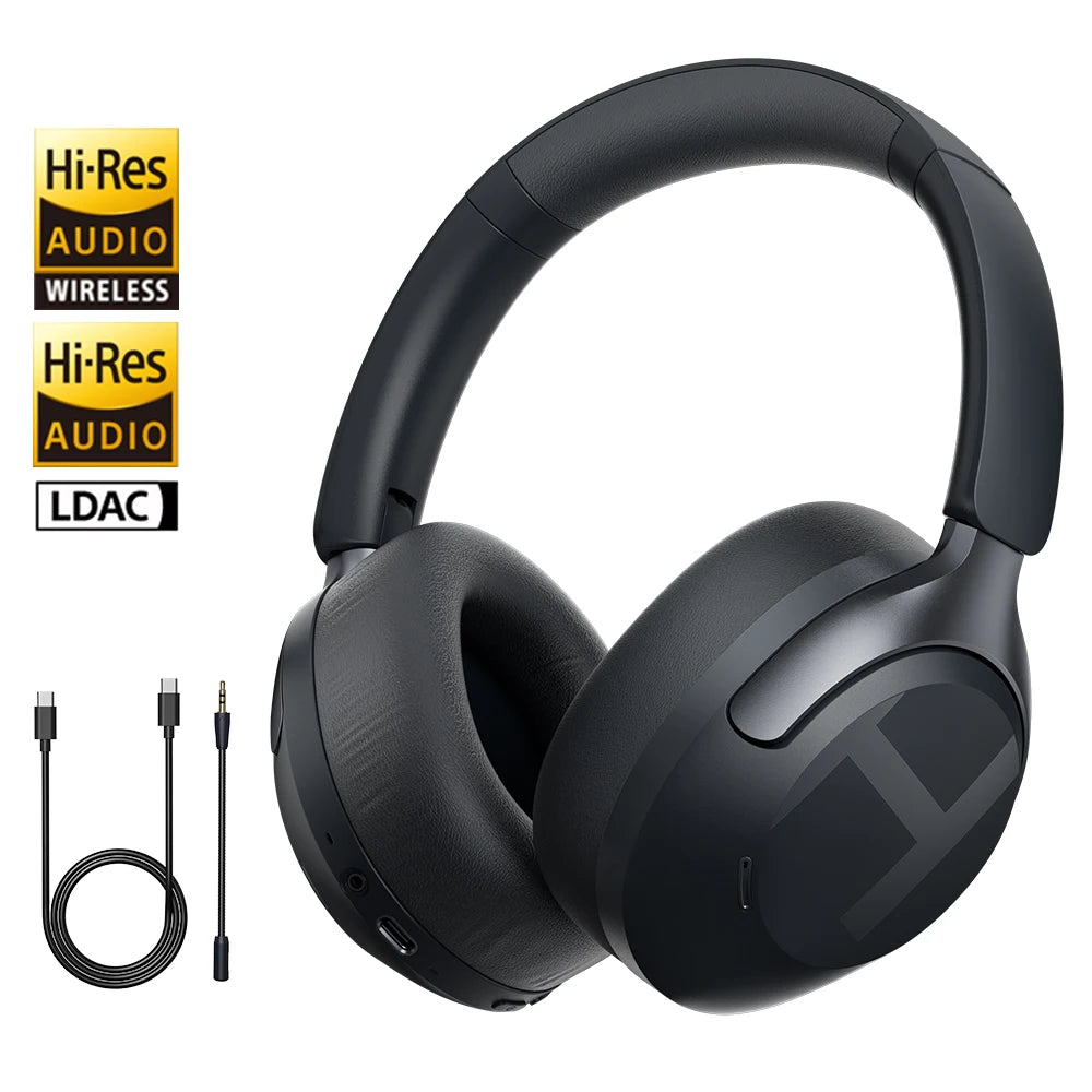 HAYLOU S40 ANC Wireless Headphone 50dB Noise Canceling Hi-Res 3D Spatial Audio Earphone with LDAC Bluetooth 6.0 Over Ear Headset - TechSmartX