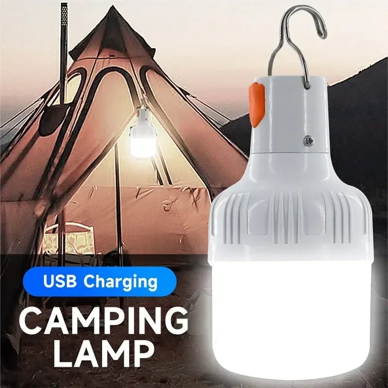 Outdoor USB Rechargeable LED Lamp Bulbs High Brightness Emergency Light Hook Up Camping Fishing Portable Lantern Night Lights - TechSmartX