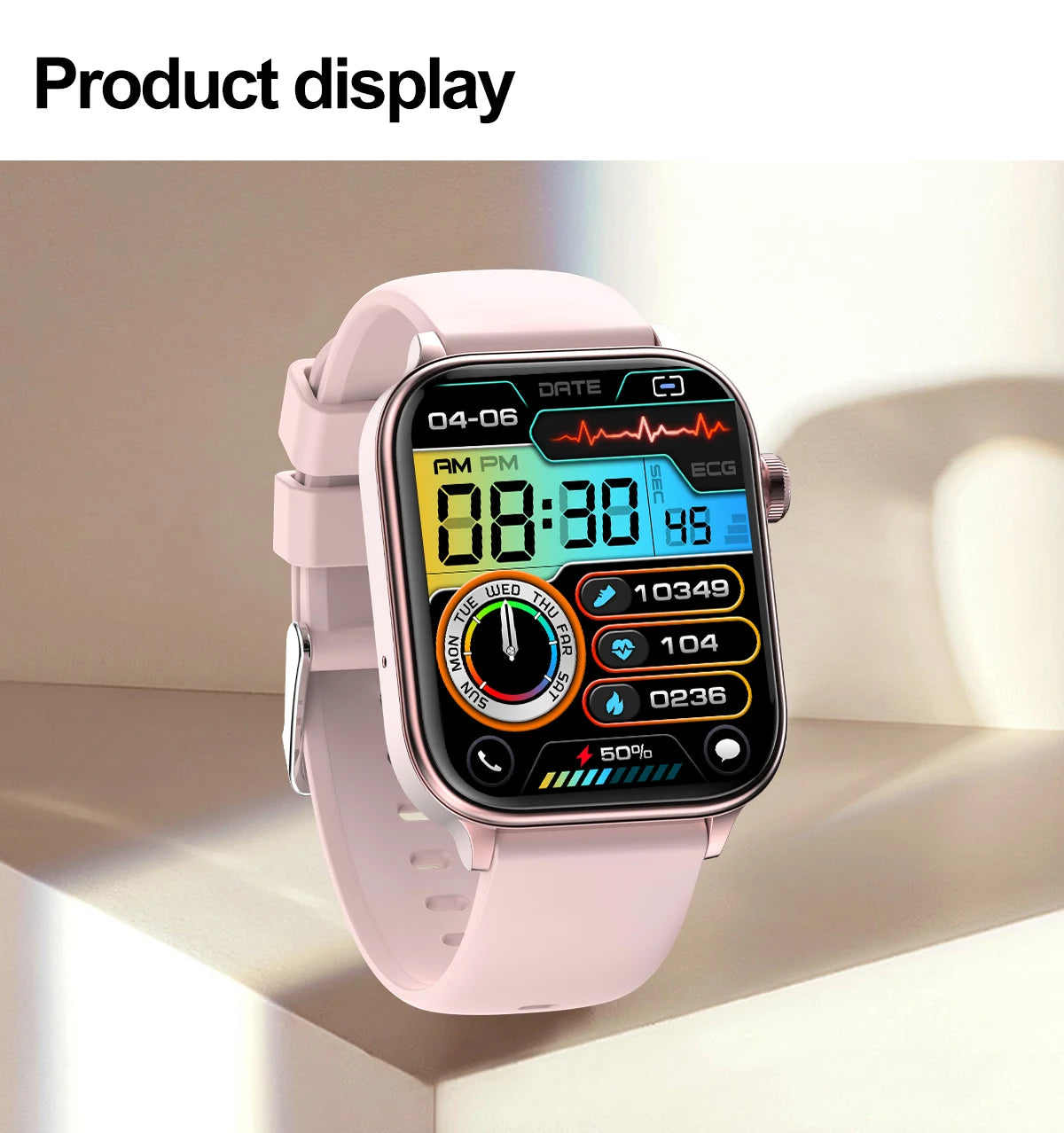2025 New ECG+PPG Monitoring Smart Watch Women Blood pressure Blood Lipid Uric Acid Women Menstrual Health Tracker Smartwatches - TechSmartX
