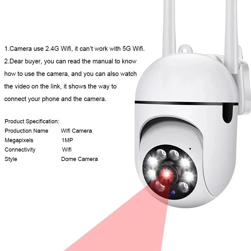 A7 1080P Security Camera WIFI Camera Outdoor PTZ Speed Wireless IP Camera CCTV 4X Digital Zoom Audio Network Surveillance CAM - TechSmartX