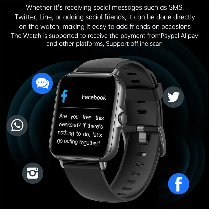 2025 Digital Smartwatch Sports Fitness Men's Women Smart Watch Waterproof Wrist Watches for Ladies Kids Child Android IOS Phones - TechSmartX