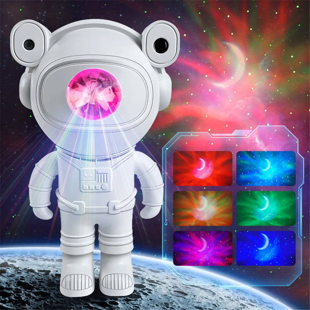 Astronaut Galaxy Starry Sky Projector Night Light Remote Control Rocket Nebula Projection Lamps For Bedroom Christmas Kids Gift - TechSmartX