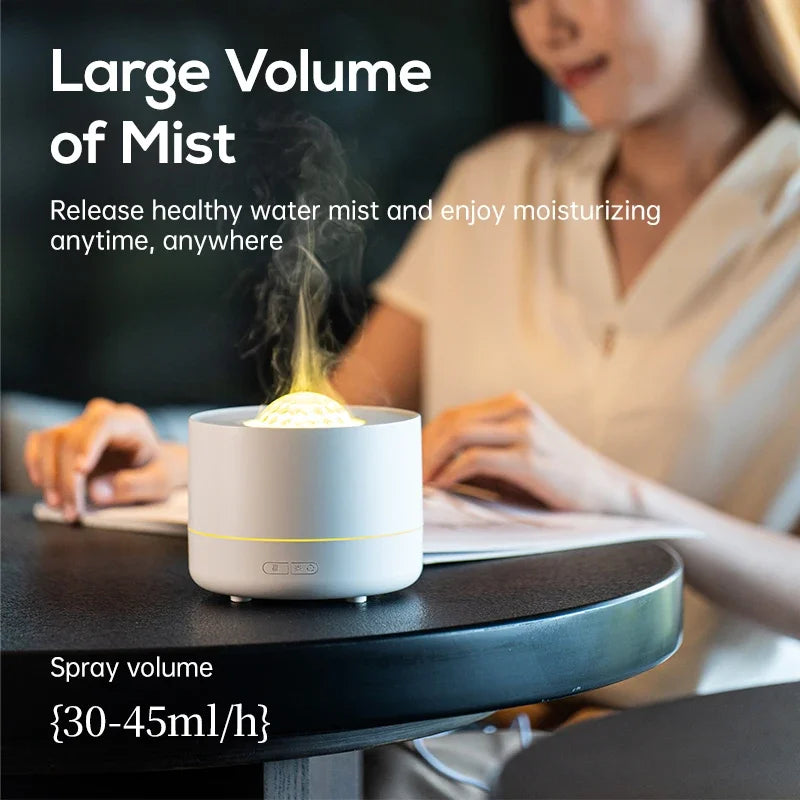 New Starry Sky Projection Air Humidifier with Colorful Gradient Night Light USB Delicate Water Mist Essential Oil Aroma Diffuser - TechSmartX