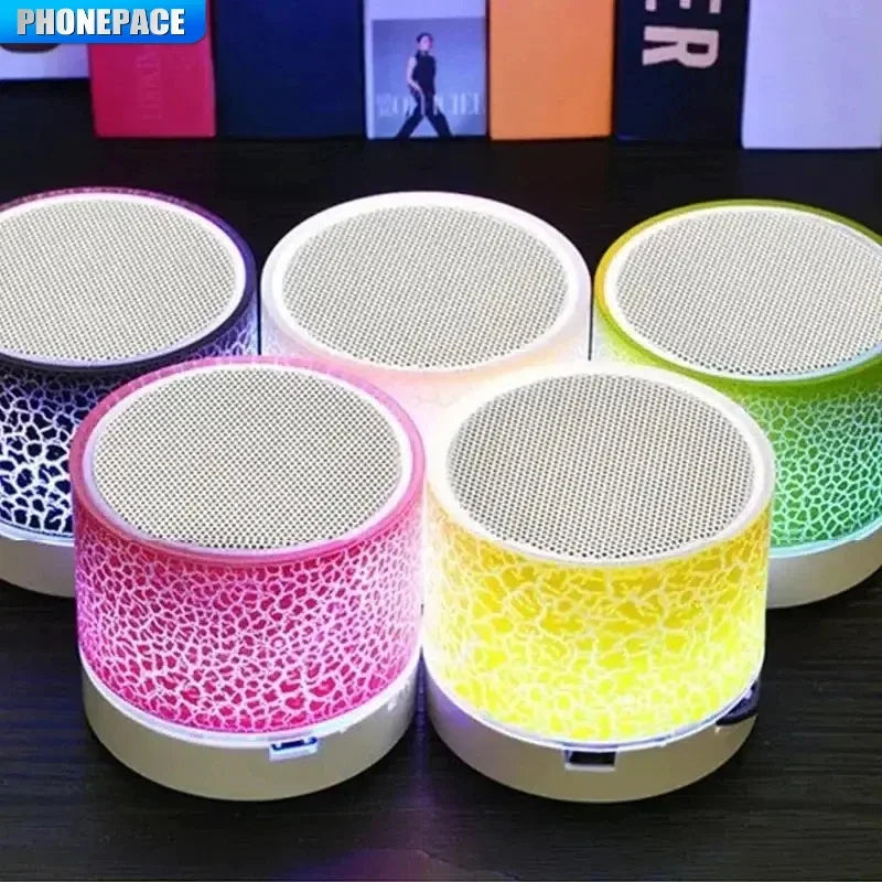 PHONEPACE A9 Bluetooth Speaker  Mini  Crack LED SD Card USB Subwoofer Portable MP3 Music Sound Column for PC Mobile Phone Etc. - TechSmartX