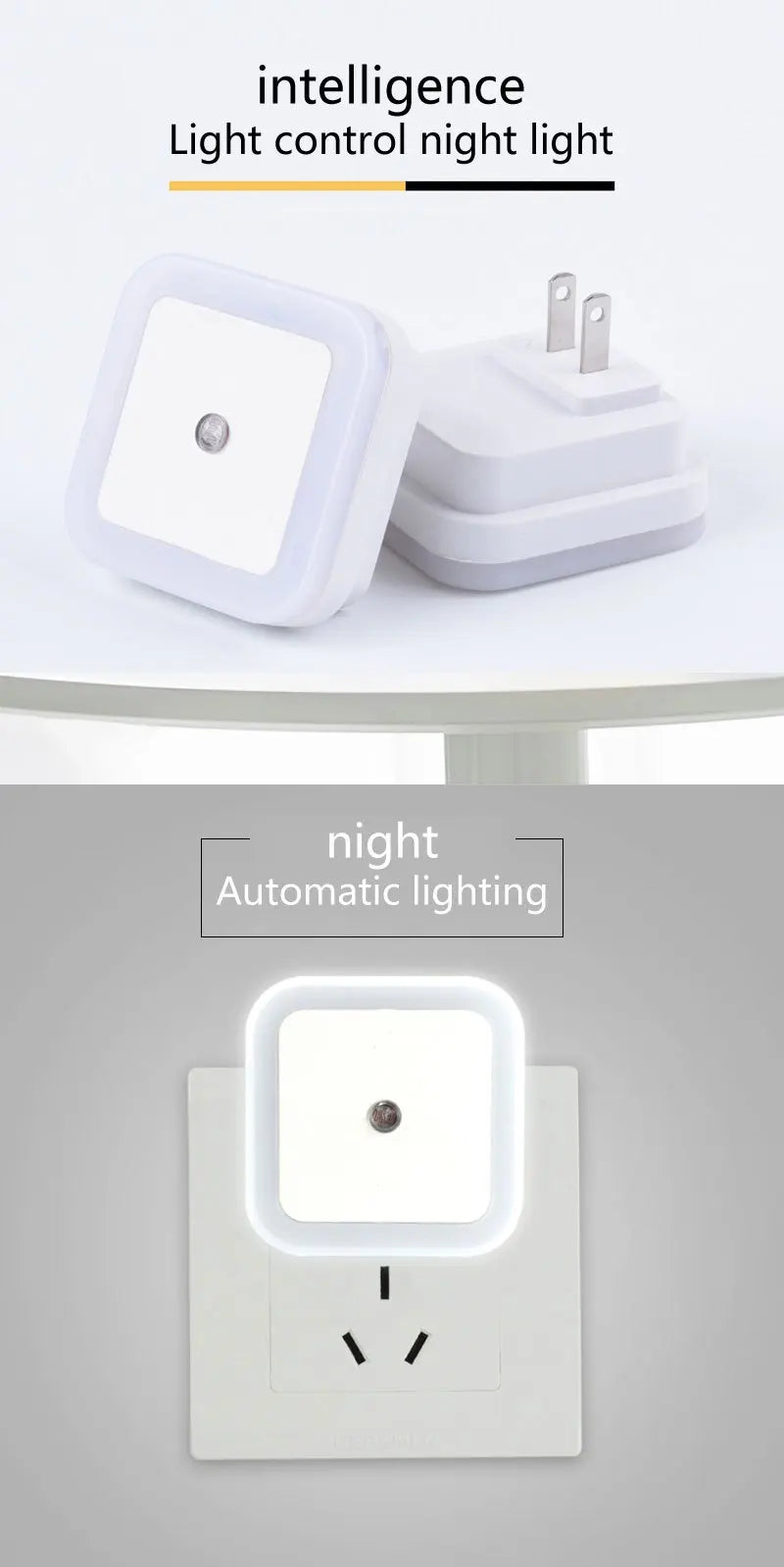 1pc Intelligent LED Induction Light Automatically Lights Up At Night, Creative Night Light - TechSmartX