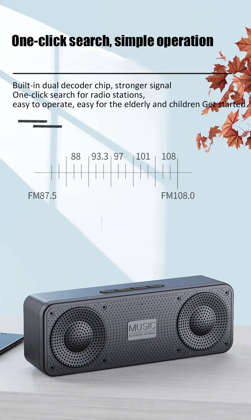 S18 Wireless Creative Bluetooth Smart Speaker Mobile Phone Audio Computer Subwoofer Outdoor Convenient Radio - TechSmartX