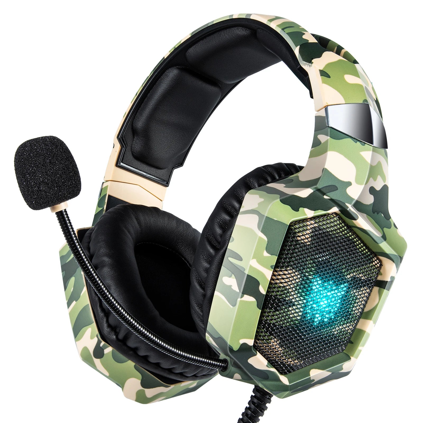 ONIKUMA K8 Gaming Headphones with Flexible HD Mic RGB Light Surround Sound Over-Ear Wired Headset Gamer for PC Gaming Xbox - TechSmartX