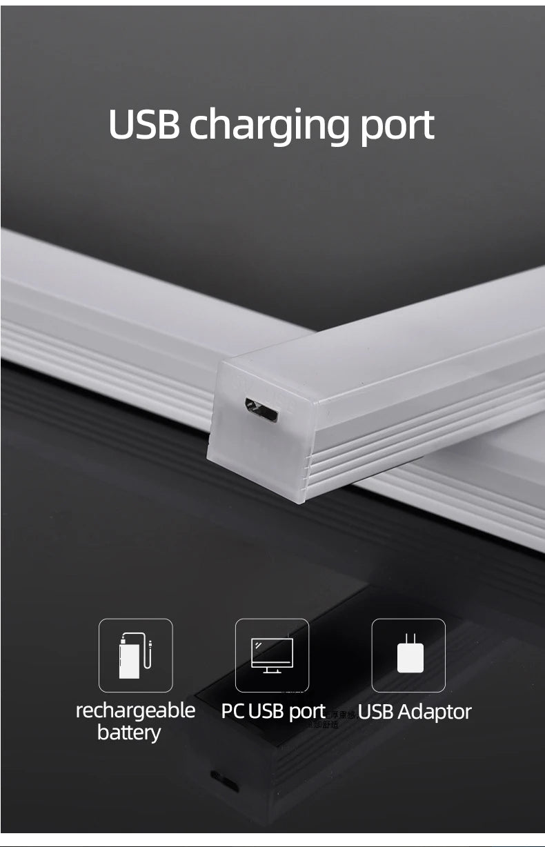 Motion Sensor Lamp Night Light Wireless LED USB Type C Rechargeable Lamp for Kitchen Cabinet Bedroom Wardrobe Staircase Lighting - TechSmartX