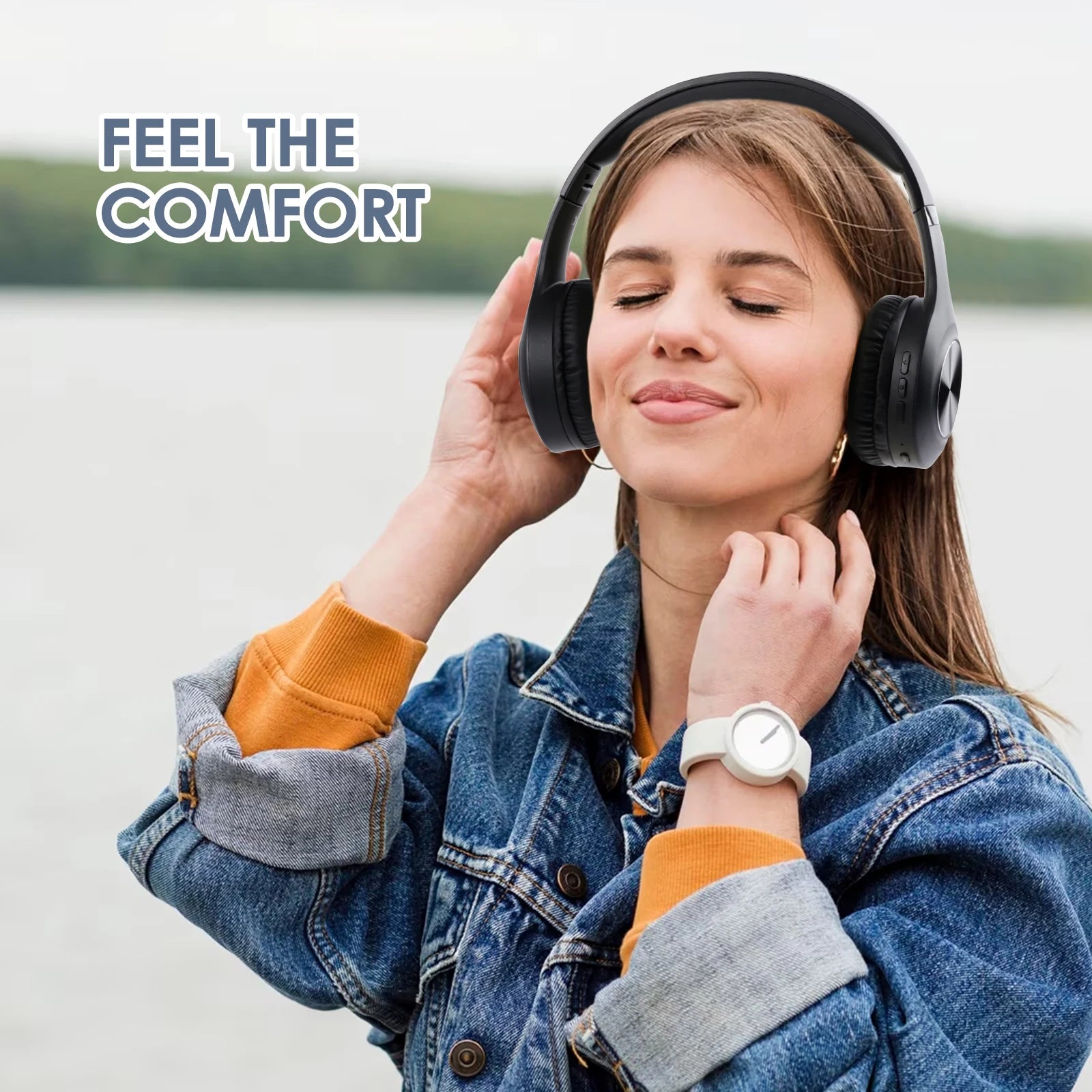Siindoo JH-ANC923 Active Noise Cancelling Wireless Headset Foldable Over-Ear Bluetooth Headphones With Mic HiFi Stereo Deep Bass - TechSmartX