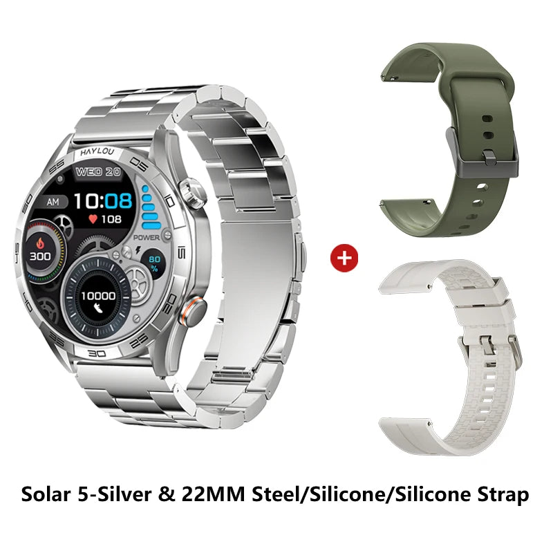 HAYLOU Solar 5 Voice Calling Smartwatch 1.58'' AMOLED Display 60Hz Smart Watch 24H Health Monitoring Sports Smartwatch for Men - TechSmartX