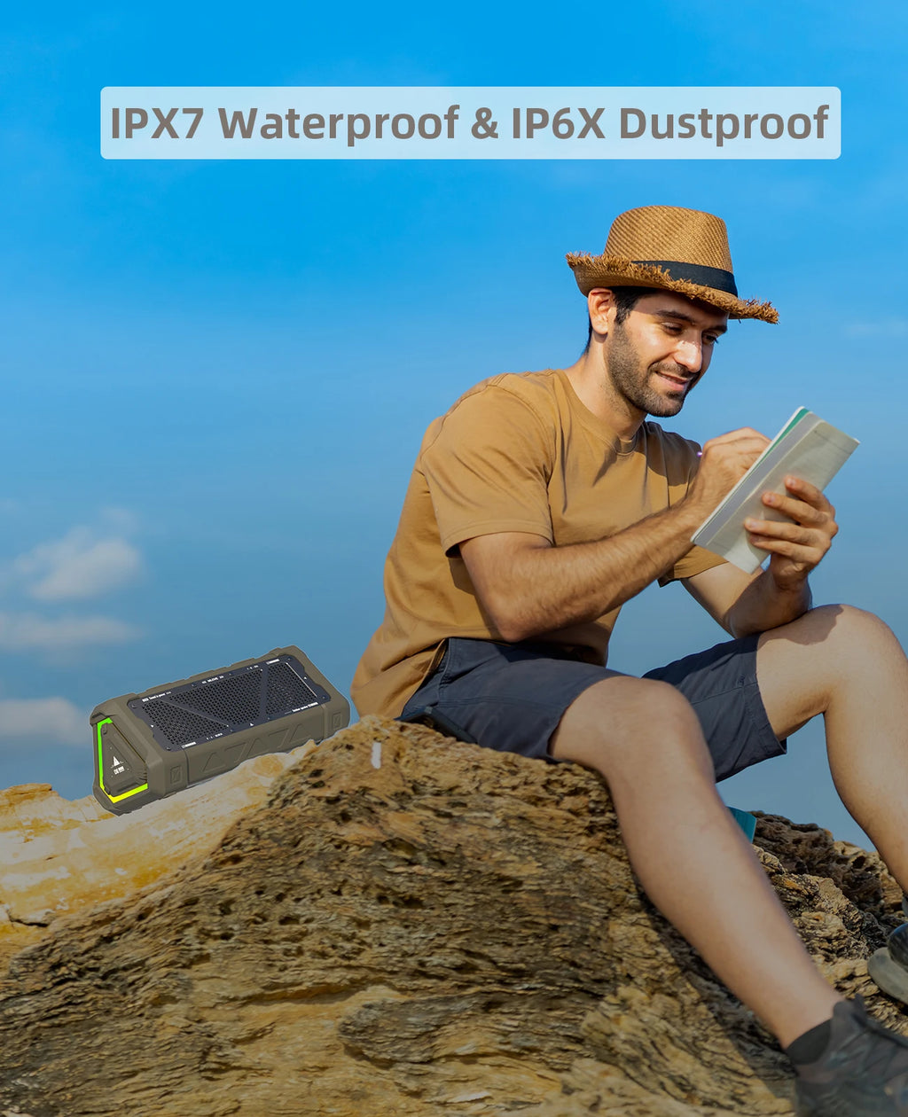 MLOVE P3 Outdoor Bluetooth Speaker, 40W Output Power Bluetooth 5.3 Speaker ,Stereo Sound IPX7 Waterproof,Micro SD Card,RGB Light - TechSmartX