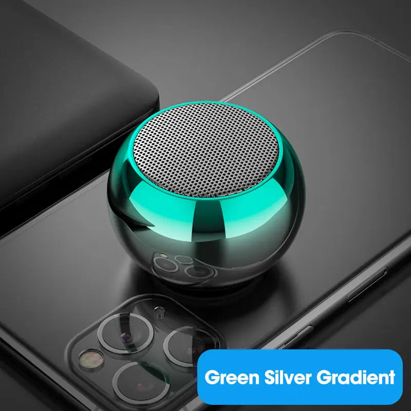 Wireless Bluetooth Speaker Portable Small Steel Gun Metal Heavy Stereo Surround Subwoofer Outdoor Mini Bluetooth Small Speaker - TechSmartX