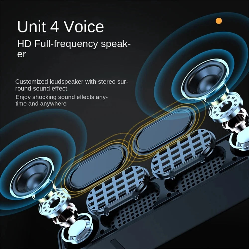 Original  Bluetooth Subwoofer Soundbar TV Audio Echo Wall Computer Speaker Home Theater Music Wireless Blueooth Speaker Gift - TechSmartX