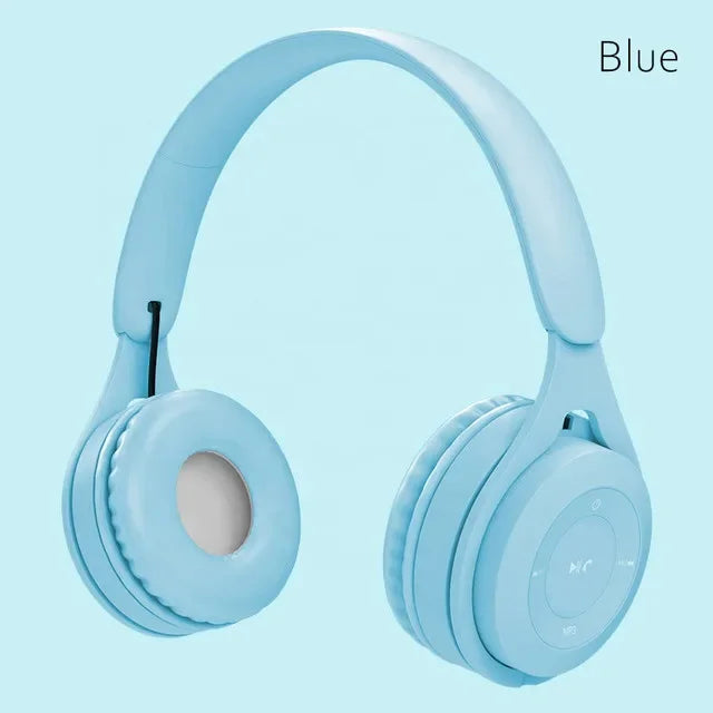 Y08 Macaron Wireless Bluetooth Headband Headphones with Mic Stereo Gaming Headset Gamer Girl Gift for Mobile Tablet - TechSmartX