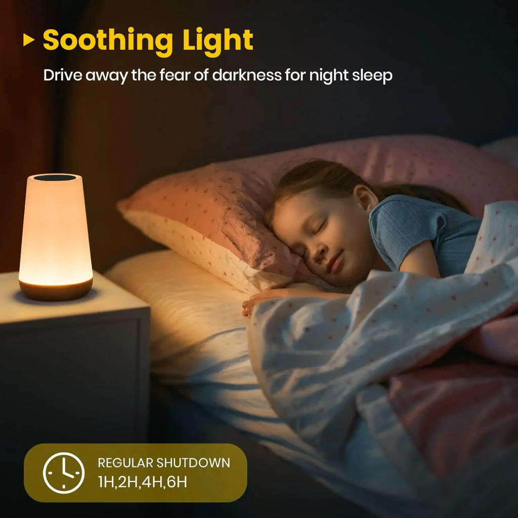 13 Color Changing Night Light Remote Control Touch USB Rechargeable RGB Night Lamp Dimmable Lamp Portable Table Bedside Lamp - TechSmartX