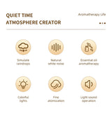Aroma Humidifier Raindrop Air Humidifier Colorful Light White Noise Essemtial Oil Diffuser Home Ultrasonic Fragrance Diffuser - TechSmartX