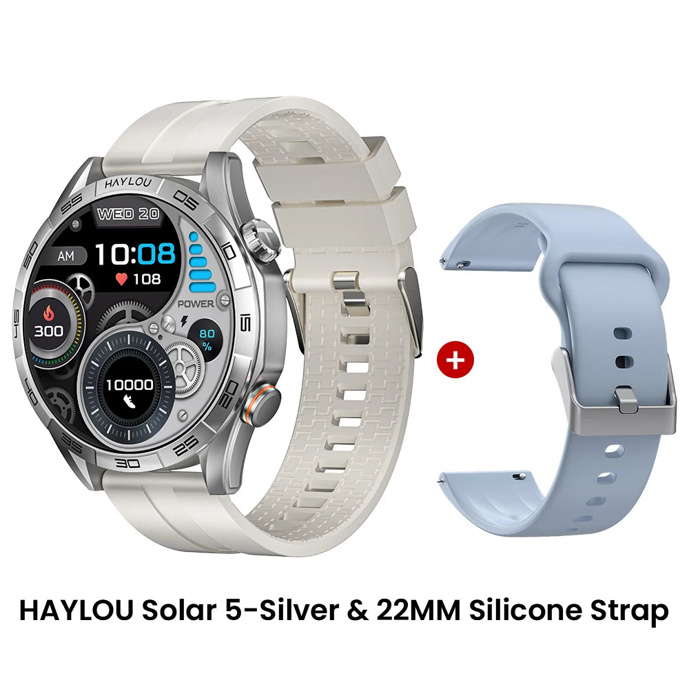 HAYLOU Solar 5 Voice Calling Smartwatch 1.58'' AMOLED Display 60Hz Smart Watch 24H Health Monitoring Sports Smartwatch for Men - TechSmartX