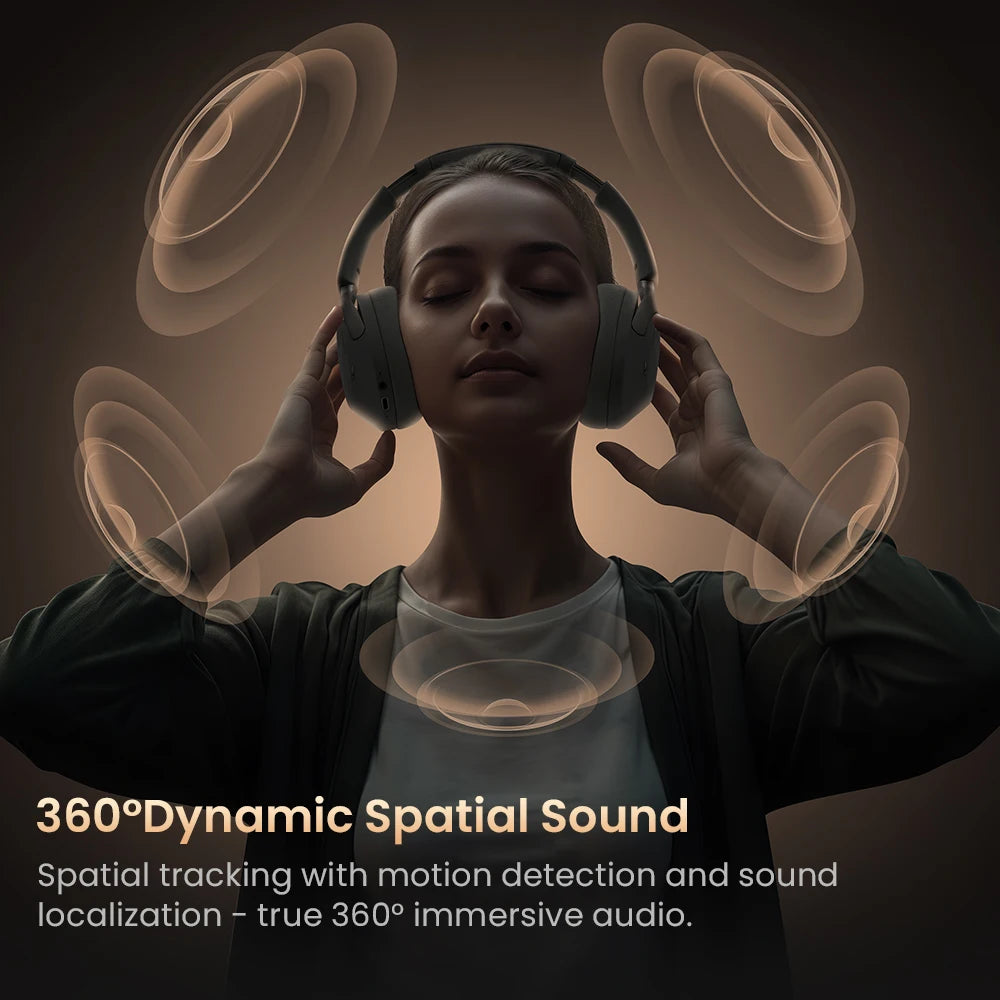 HAYLOU S40 ANC Wireless Headphone 50dB Noise Canceling Hi-Res 3D Spatial Audio Earphone with LDAC Bluetooth 6.0 Over Ear Headset - TechSmartX