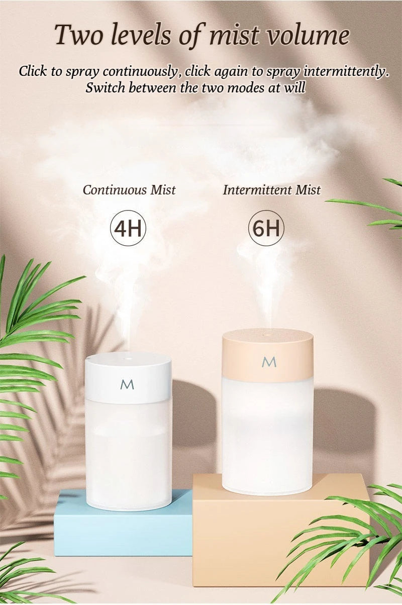 Household USB Humidifier Mini Silent Home Humidifier Car Portable Office Desktop Home Aromatherapy Colorful Humidifier - TechSmartX
