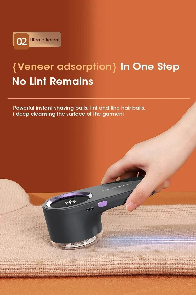 Portable Lint Remover Electric Fuzz Pellet Remover for Clothing LED Display Rechargeable for Clothes Fabric Shaver Fluff Remover - TechSmartX