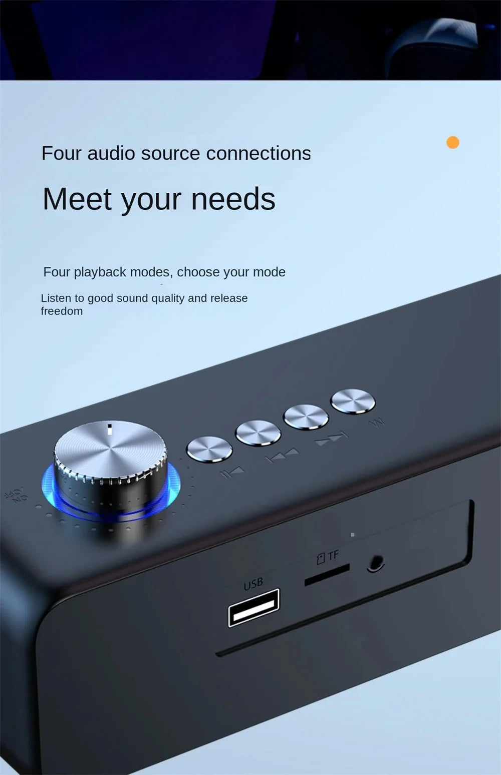 Original  Bluetooth Subwoofer Soundbar TV Audio Echo Wall Computer Speaker Home Theater Music Wireless Blueooth Speaker Gift - TechSmartX