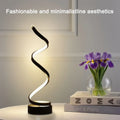 LED spiral dimmable table lamp suitable for living room bedroom study adjustable brightness bedside lamp for office and home use - TechSmartX