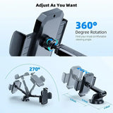 2024 NOU Suport auto universal tip ventuză pentru telefon 360° Suport mobil pentru parbriz, bord auto, pentru iPhone Samsung Xiaomi