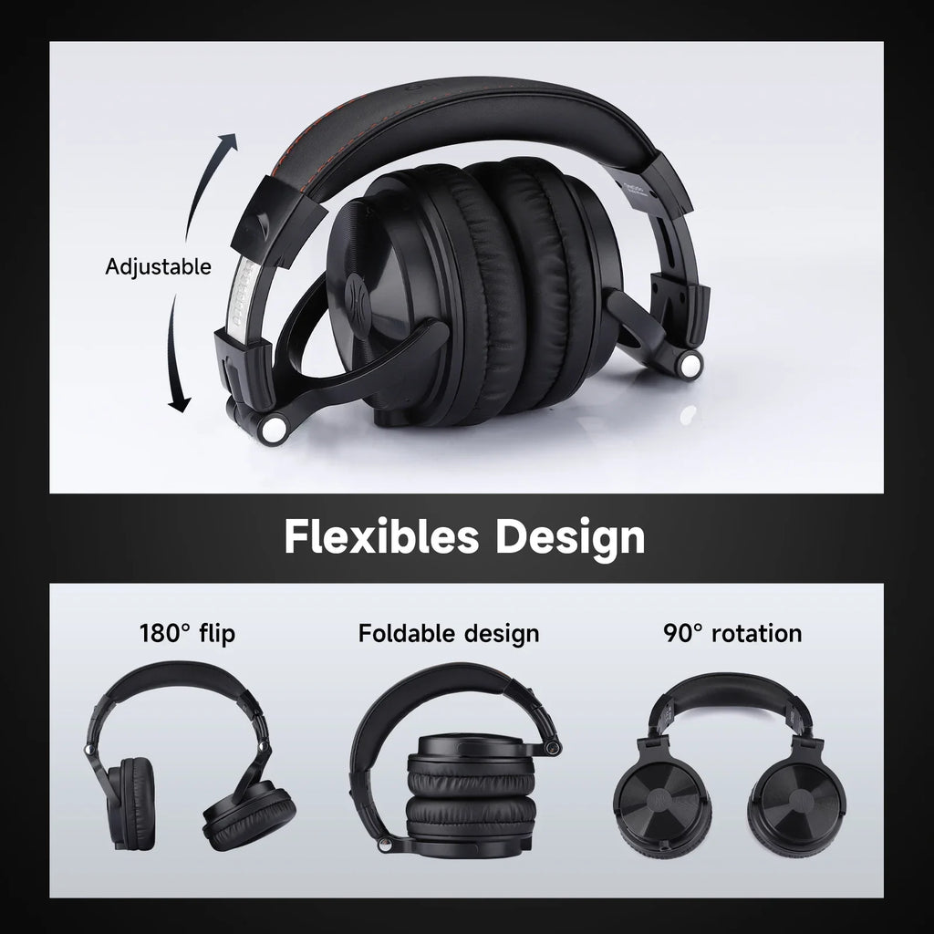 Oneodio Pro-C Bluetooth Wireless Headphones With Mic 110Hr Hi-Res Over Ear Bluetooth 5.2 Headset Earphone For Phone PC Sports - TechSmartX
