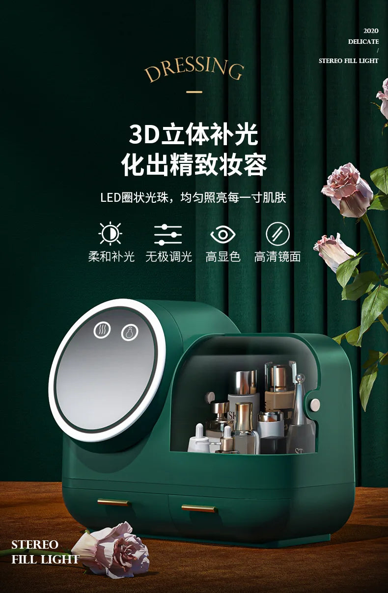 Creative LED Cosmetic Storage Box - The Internet's Most Popular Organizer for Makeup Lovers - TechSmartX