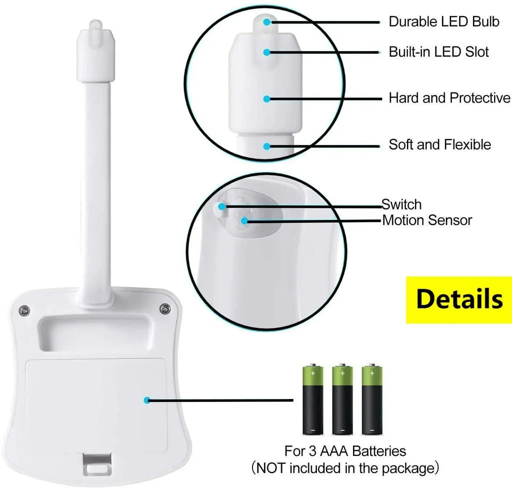Motion Sensor Light Wireless LED Night Light RGB 8colors Lamp Toilet Bathroom Atmosphere Light Colorful Sensor LED Night Lights - TechSmartX