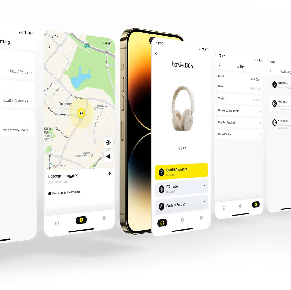 Baseus Bowie D05 Wireless Headphone Bluetooth 5.3 Earphone HIFI Level Headset 40mm Driver Foldable Over Ear Headphone 70H Time - TechSmartX