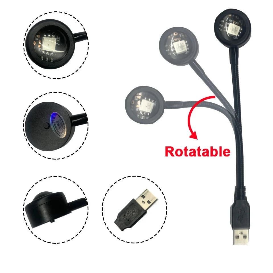 LED Sunset Lamp Nightlights USB Projector Birthday Party Decoration Mood Lights For Bedroom Living Room Wall Photography - TechSmartX