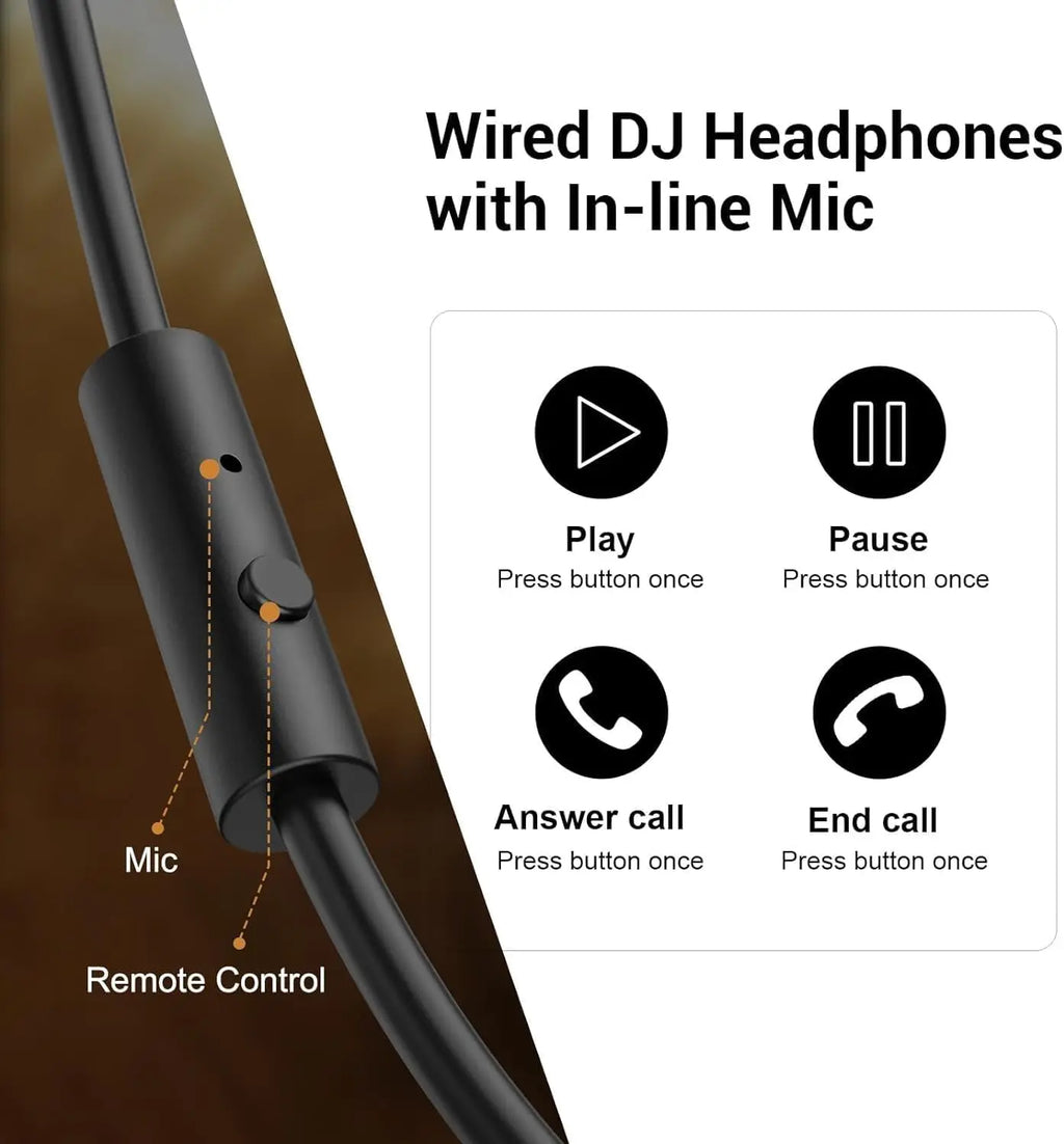 Oneodio Wired Headphones Professional Studio Pro 10/30/50 DJ Headphones With Microphone Over Ear HiFi Hi-Res Monitor Headset - TechSmartX