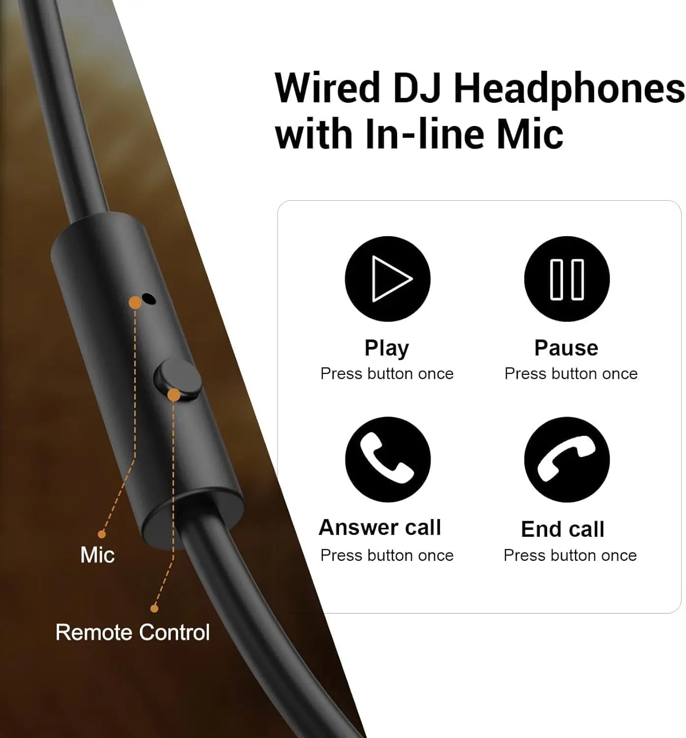 Oneodio Wired Headphones Professional Studio Pro 10/30/50 DJ Headphones With Microphone Over Ear HiFi Hi-Res Monitor Headset - TechSmartX