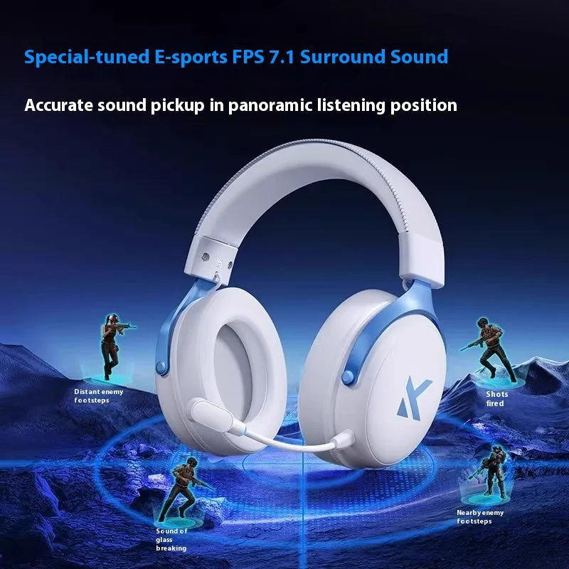 MCHOSE V9 Pro Gaming Headset, Over-Ear Quad-Mode Wireless Bluetooth Headphones for PC with Microphone (Delta Style) - TechSmartX