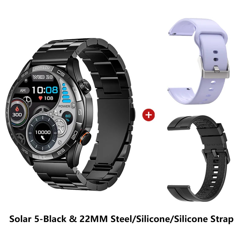 HAYLOU Solar 5 Voice Calling Smartwatch 1.58'' AMOLED Display 60Hz Smart Watch 24H Health Monitoring Sports Smartwatch for Men - TechSmartX