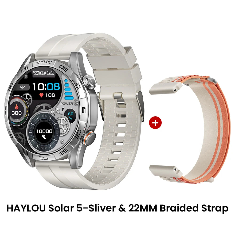 HAYLOU Solar 5 Voice Calling Smartwatch 1.58'' AMOLED Display 60Hz Smart Watch 24H Health Monitoring Sports Smartwatch for Men - TechSmartX