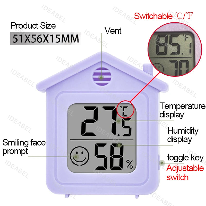 LCD Digital Thermometer Hygrometer Indoor Room Electronic Temperature Humidity Meter Sensor Gauge Weather Station For Home ﻿ - TechSmartX