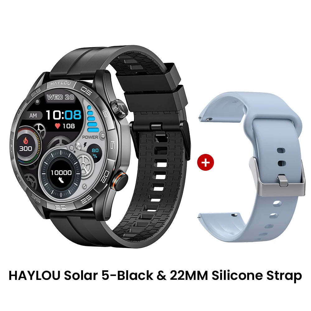 HAYLOU Solar 5 Voice Calling Smartwatch 1.58'' AMOLED Display 60Hz Smart Watch 24H Health Monitoring Sports Smartwatch for Men - TechSmartX