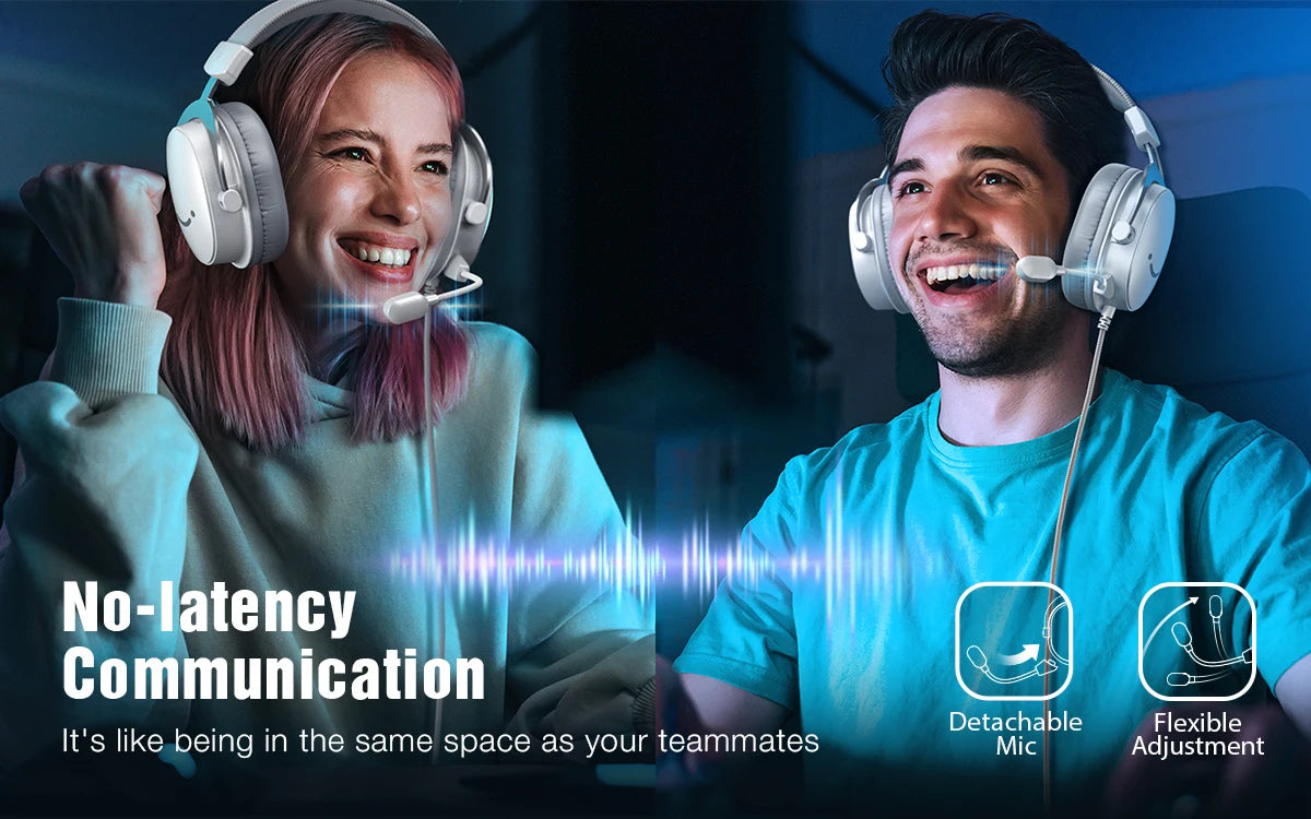 FIFINE USB Gaming Headset with 7.1 Surround Sound/3.5mm Jack/Microphone,Over-Ear Wired Headphone for PC PS4/5 Xbox Ampligame H9W - TechSmartX