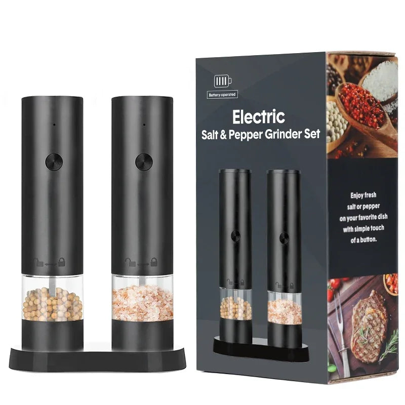 USB Rechargeable Electric Salt and Pepper Grinder Adjustable Coarseness Large Capacity Auto Spices Grinders Kitchen Cooking Tool - TechSmartX