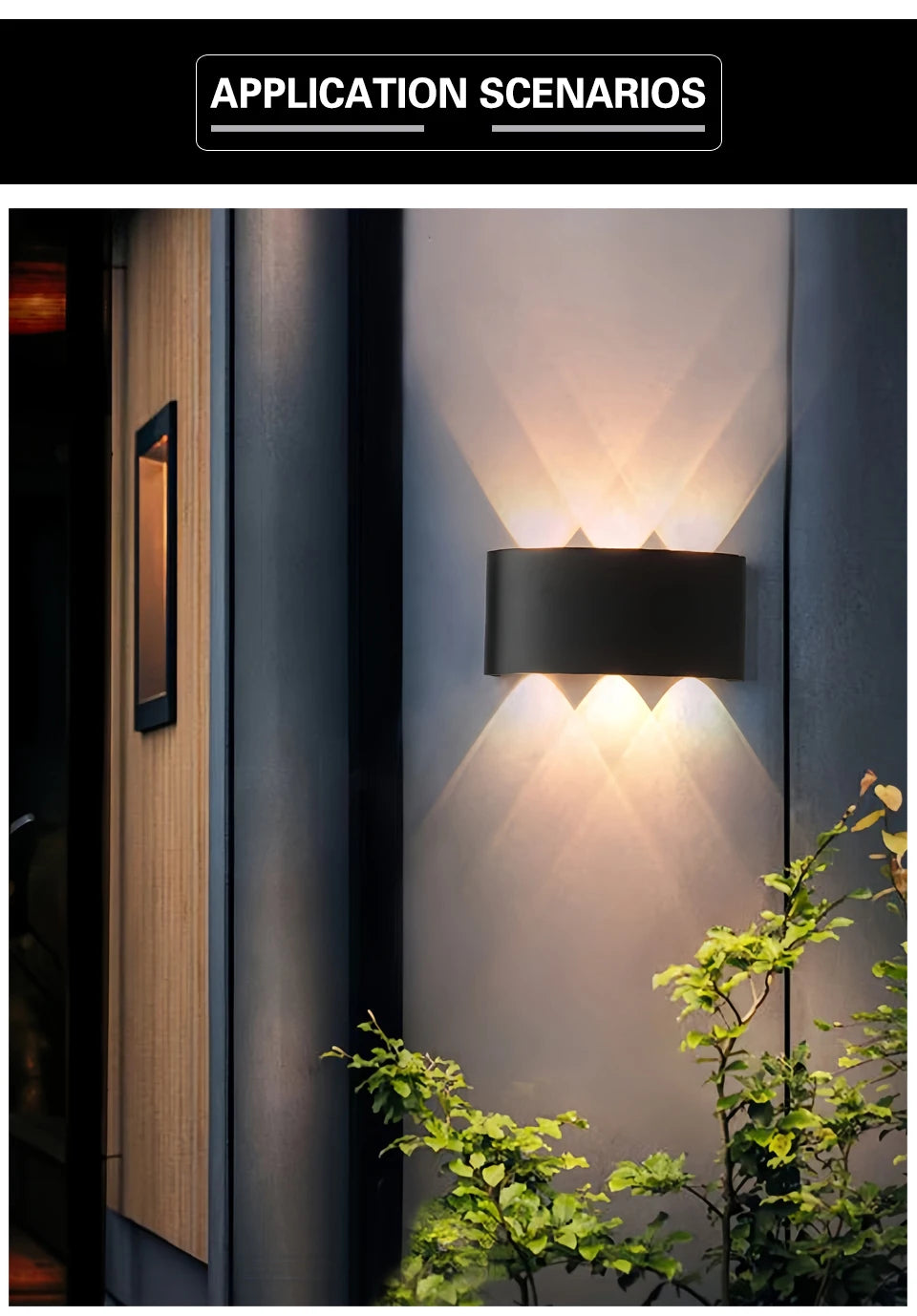 Up Down LED Wall Lamp Waterproof Modern Wall Light for Bedroom Living Room Corridor Balcony Indoor Outdoor Home Decor Lighting - TechSmartX