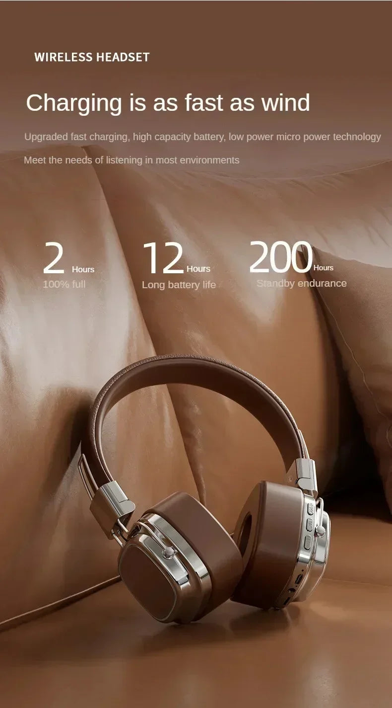 2025 New 5.3 Foldable Wireless Bluetooth Headsets Headset Gamer Choice Retro Over Ear Headphones DJ Stereo Sounds Bluetooth - TechSmartX