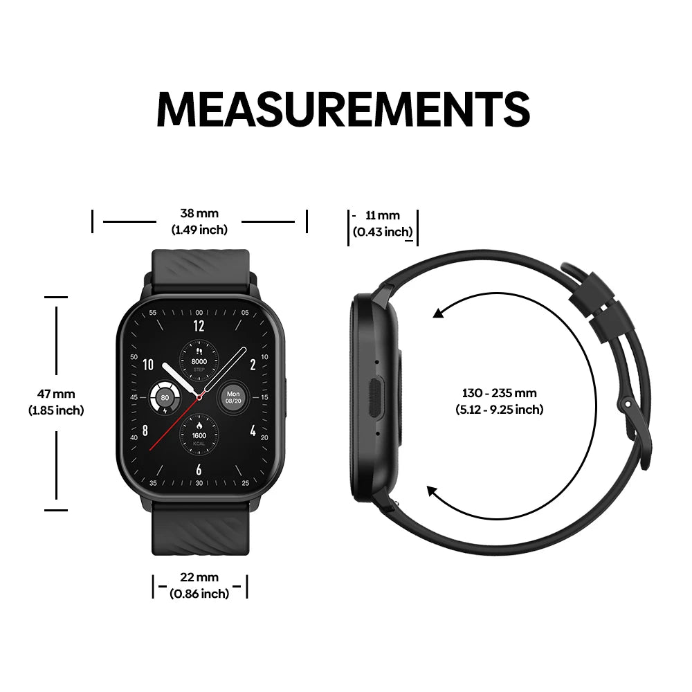 New Zeblaze GTS 3 Voice Calling Smart Watch Ultra-big 2.03'' HD Screen 24H Health Monitor 100+ Sports Modes 200+ Watch Faces - TechSmartX
