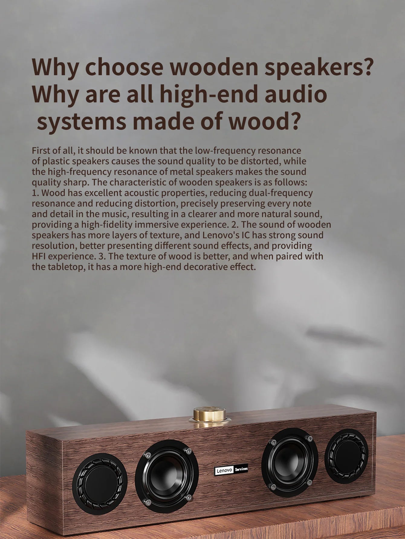 Lenovo C02 Multimedia Speaker Bluetooth Speaker Wired/Bluetooth Dual-Mode Speaker Retro Speaker Universal for Tv, Computer, and Mobile Phone Subwoofer - TechSmartX
